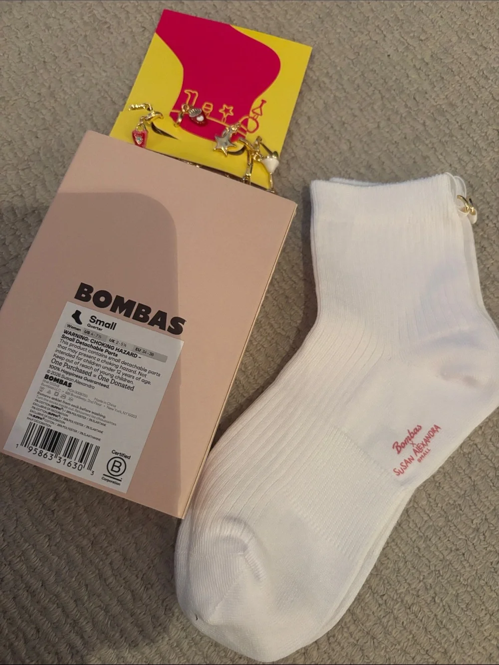 Bombas x Susan Alexandra Charms and Anklet Quarter Socks